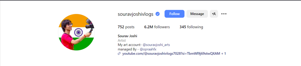 Sourav Joshi's Instagram